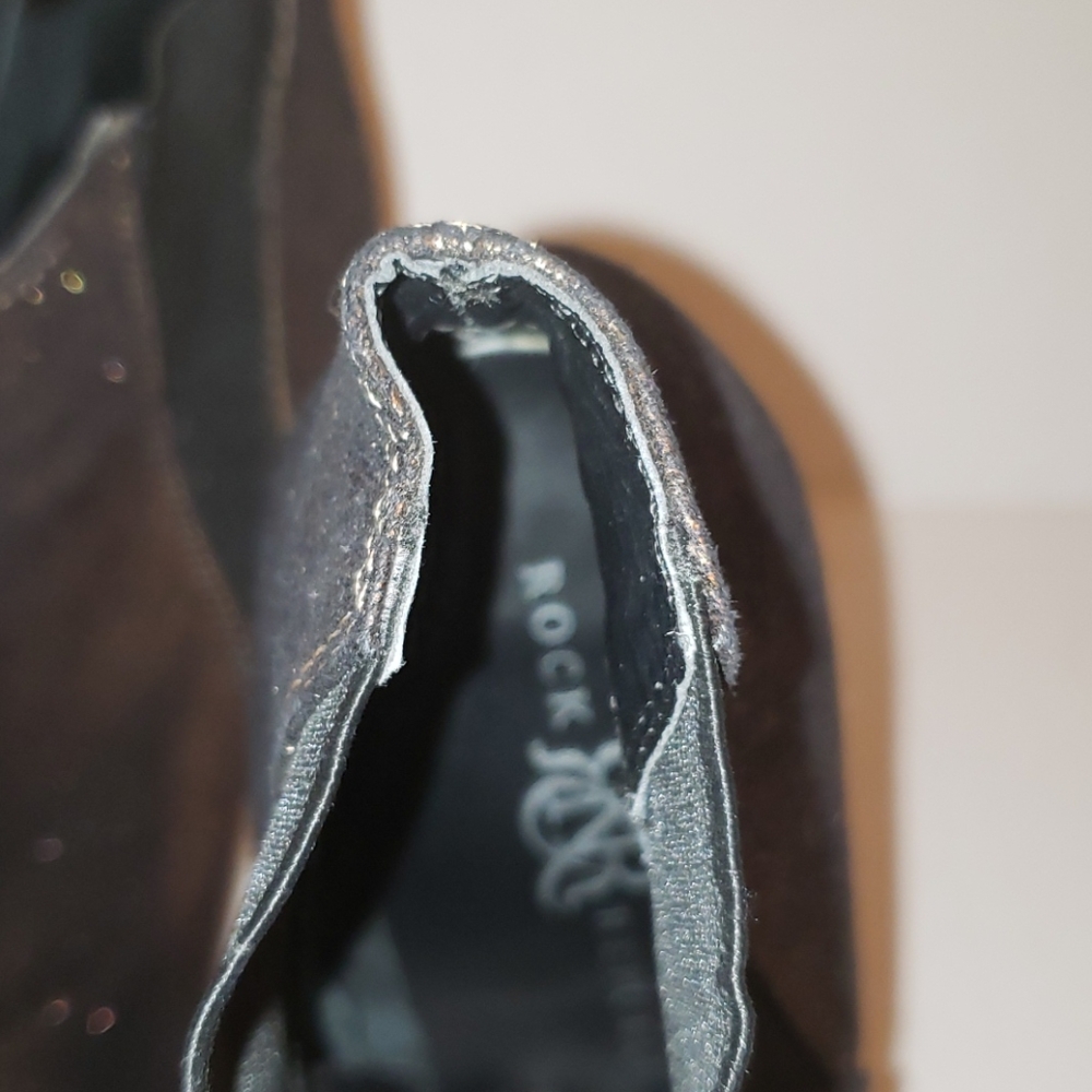 Rock&Republic bronze glitter ankle boot heels - Picture 8 of 9